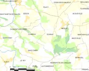 Poziția localității Donnay