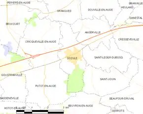 Poziția localității Dozulé