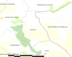Poziția localității Le Faulq