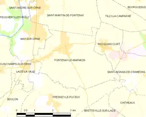 Poziția localității Fontenay-le-Marmion