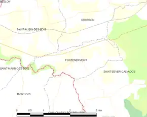 Poziția localității Fontenermont