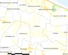 Poziția localității Formigny