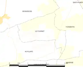 Poziția localității Le Fournet