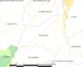 Poziția localității Heurtevent