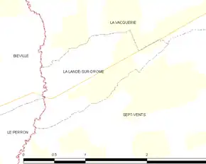 Poziția localității La Lande-sur-Drôme