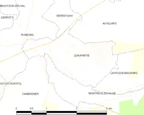 Poziția localității Léaupartie