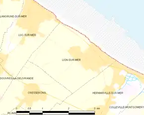 Poziția localității Lion-sur-Mer