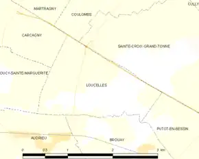 Poziția localității Loucelles