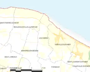 Poziția localității Louvières