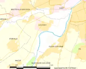 Poziția localității Louvigny