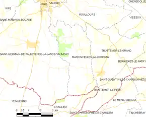 Poziția localității Maisoncelles-la-Jourdan