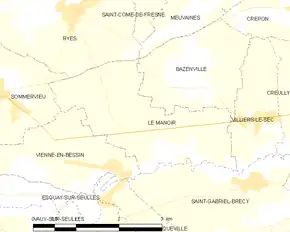 Poziția localității Le Manoir