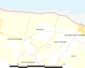 Poziția localității Manvieux