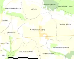 Poziția localității Martigny-sur-l'Ante