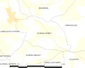 Poziția localității Le Mesnil-Robert