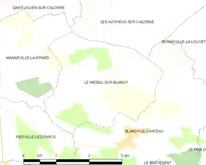 Poziția localității Le Mesnil-sur-Blangy