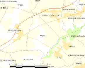 Poziția localității Missy