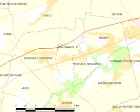 Poziția localității Mondrainville