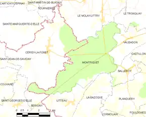 Poziția localității Montfiquet