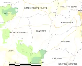 Poziția localității Montviette