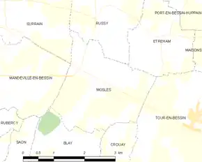 Poziția localității Mosles
