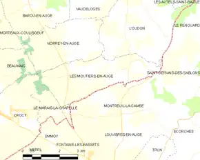 Poziția localității Les Moutiers-en-Auge