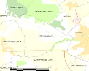 Poziția localității Noron-l'Abbaye
