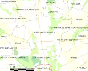 Poziția localității Notre-Dame-de-Courson