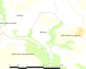 Poziția localității Périgny