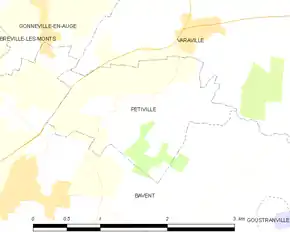 Poziția localității Petiville
