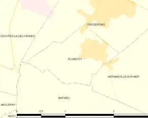 Poziția localității Plumetot