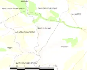 Poziția localității Pontécoulant