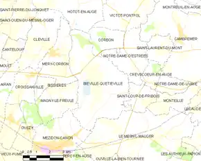 Poziția localității Biéville-Quétiéville