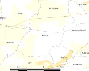 Poziția localității Ranchy