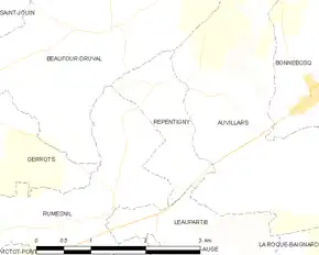 Poziția localității Repentigny