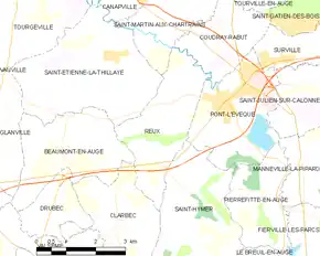 Poziția localității Reux