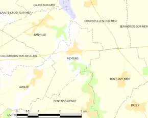 Poziția localității Reviers
