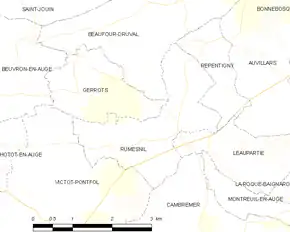 Poziția localității Rumesnil