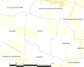 Poziția localității Russy