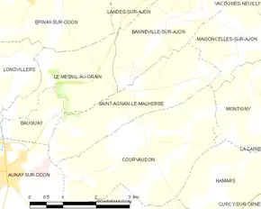 Poziția localității Saint-Agnan-le-Malherbe