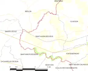 Poziția localității Saint-Aubin-des-Bois