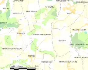 Poziția localității Saint-Germain-Langot