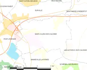 Poziția localității Saint-Julien-sur-Calonne