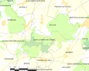 Poziția localității Saint-Laurent-de-Condel