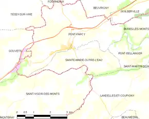 Poziția localității Sainte-Marie-Outre-l'Eau