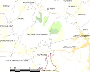 Poziția localității Saint-Martin-de-Blagny