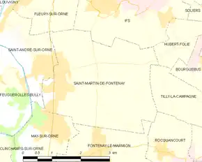 Poziția localității Saint-Martin-de-Fontenay
