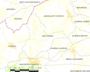 Poziția localității Sept-Frères