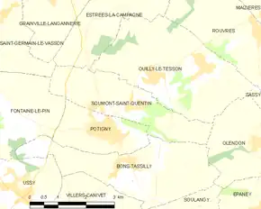 Poziția localității Soumont-Saint-Quentin