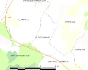 Poziția localității Le Theil-en-Auge